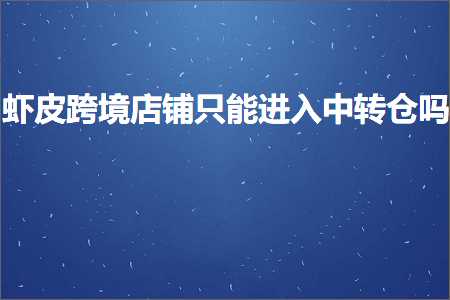 璺ㄥ鐢靛晢鐭ヨ瘑:铏剧毊璺ㄥ搴楅摵鍙兘杩涘叆涓浆浠撳悧